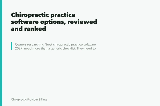 Chiropractic practice software options, reviewed and ranked. Chiropractic practice software options, reviewed and ranked