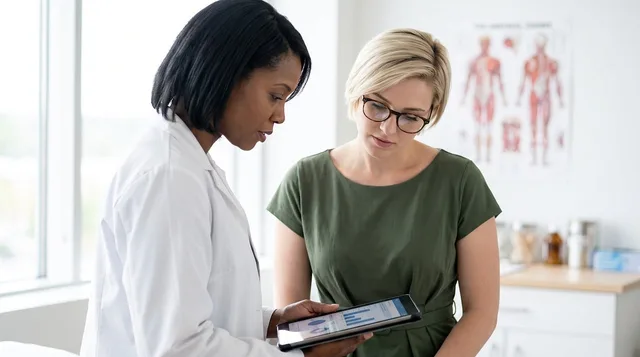 doctor, patient, tablet, healthcare, clinic, consultation, data, modern, communication, professional, discussion, adult, serious, assessment, medical practice, explanation, diagram, evaluation, graph, digital, health services. Chiropractic Practice Management for Cash-Pay Care
