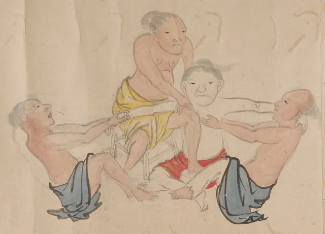 A chiropractor treating a patient. Taken from a emakimonos, or horizontal scroll, in the Shijo style. Asian Collection Keywords: Therapeutics; Asian Continental Ancestry Group; Str. Teaching the job in a chiropractic practice: a checklist