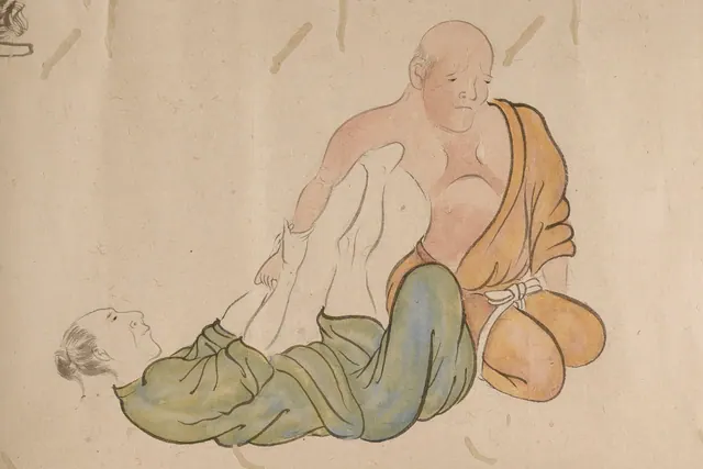 A chiropractor treating a patient. Taken from a emakimonos, or horizontal scroll, in the Shijo style. Asian Collection Keywords: Therapeutics; Asian Continental Ancestry Group; Str. Chiropractic practice pay rates and labor costs